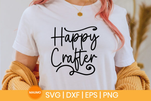 Happy Crafter Crafting Svg Quote: A Graphic Design Asset for Print Templates