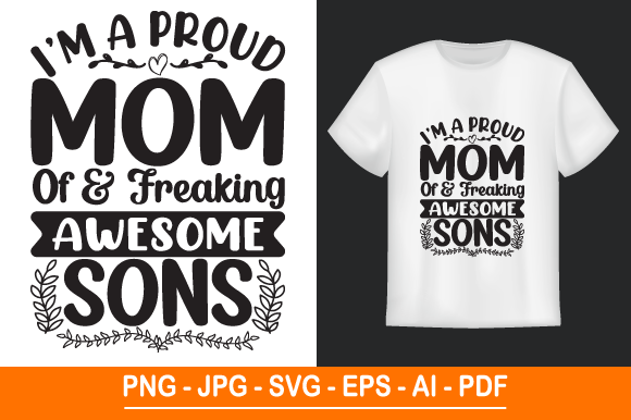 Modern Mother’s Day SVG Design for Print Templates
