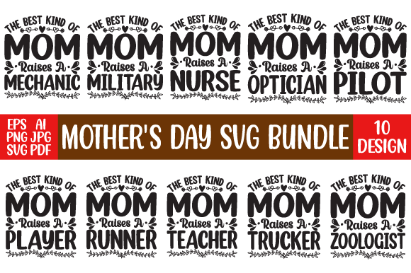 Mother’s Day SVG Design for Print Templates