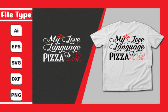 My Love Language is Pizza: A Graphic Design Asset for Modern Print Projects