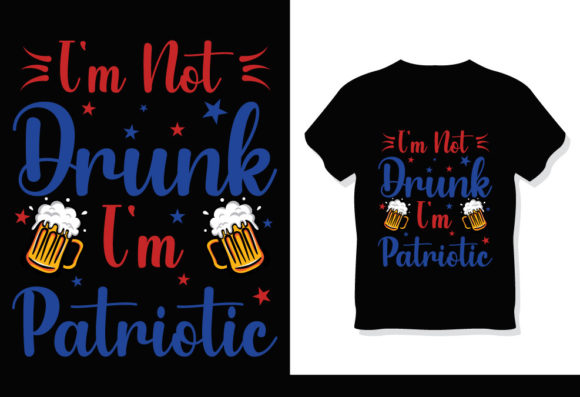 Patriotic 4th July Tshirt Design Graphics for Print Templates